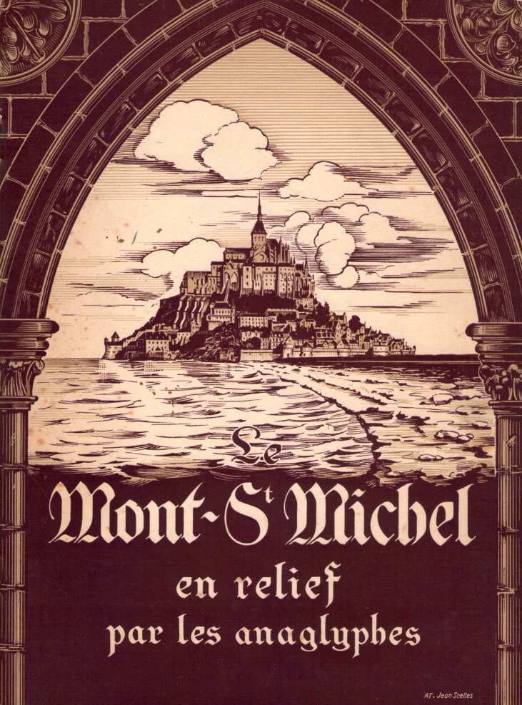 Le Mont-Saint-Michel en relief par les Anaglyphes